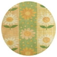 thumbnail image 3 of Floral Colorful Flower Soft Bedroom Round Area Rug, Washable Cute Nursery Circle Throw Mat, Non-Slip Contemporary Small Low Pile Floor Carpet for Dorm Bedside, 3 of 6