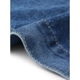 thumbnail image 5 of Agnes Orinda Women's Plus Size Denim Jacket Lapel Long Sleeve Button Washed Casual Jean Jackets with Pocket 2X Blue, 5 of 6