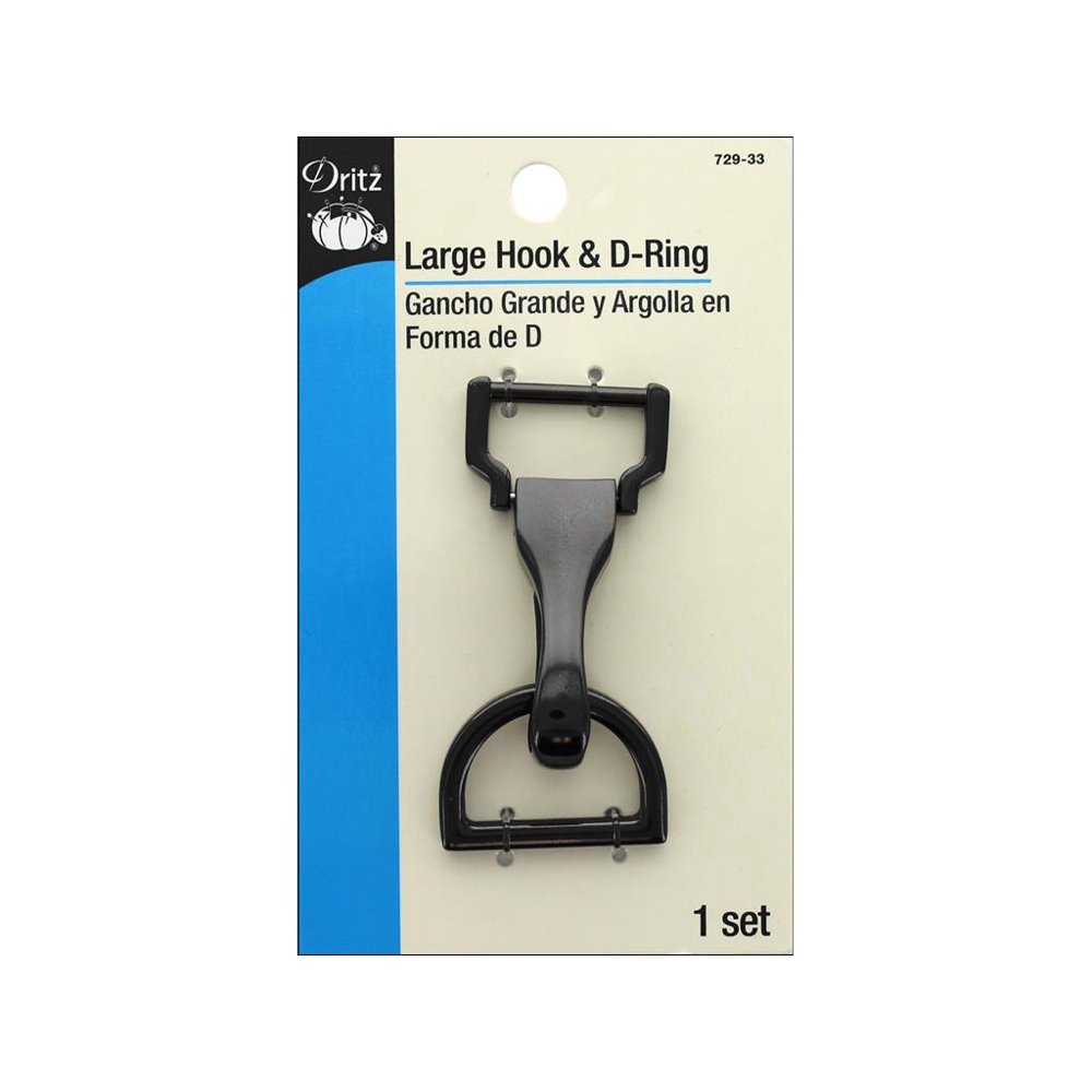 Dritz Large Swivel Hook & D Ring Gunmetal