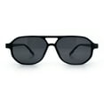thumbnail image 4 of Boho Thin Plastic Racer Retro Color Hipster Fashion Sunglasses All Black, 4 of 8