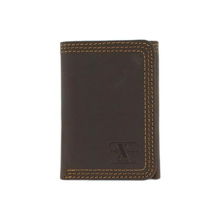 Nocona Men's HDX Trifold Triple Heavy Duty Stitching Wallet Brown OS