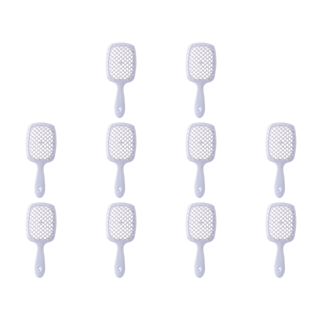 Peines Con Cojín Aire Dientes Anchos Cepillo para Masaje Del Cuero Cabelludo Peine Rejilla Hueca () Blanco