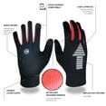 thumbnail image 3 of Evridwear Reflective Lightweight Running Cycling Touchscreen Gloves (1 Pair Orange), 3 of 5