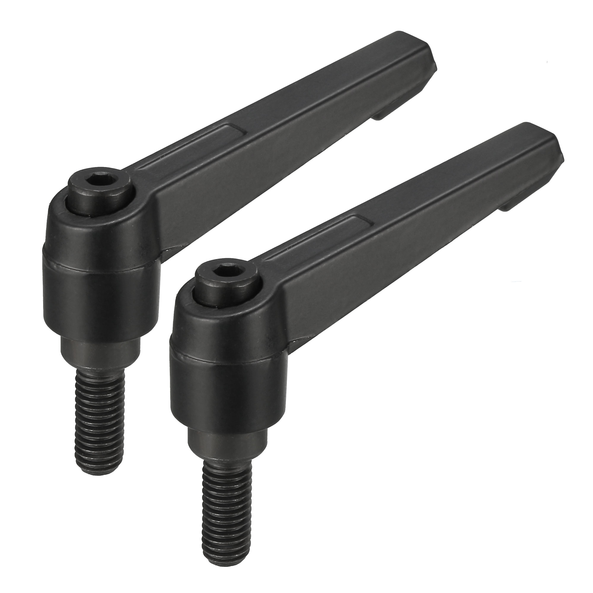 M8 x 20mmThread Push Button Ratchet Level Adjustable Handle Male Stud 2