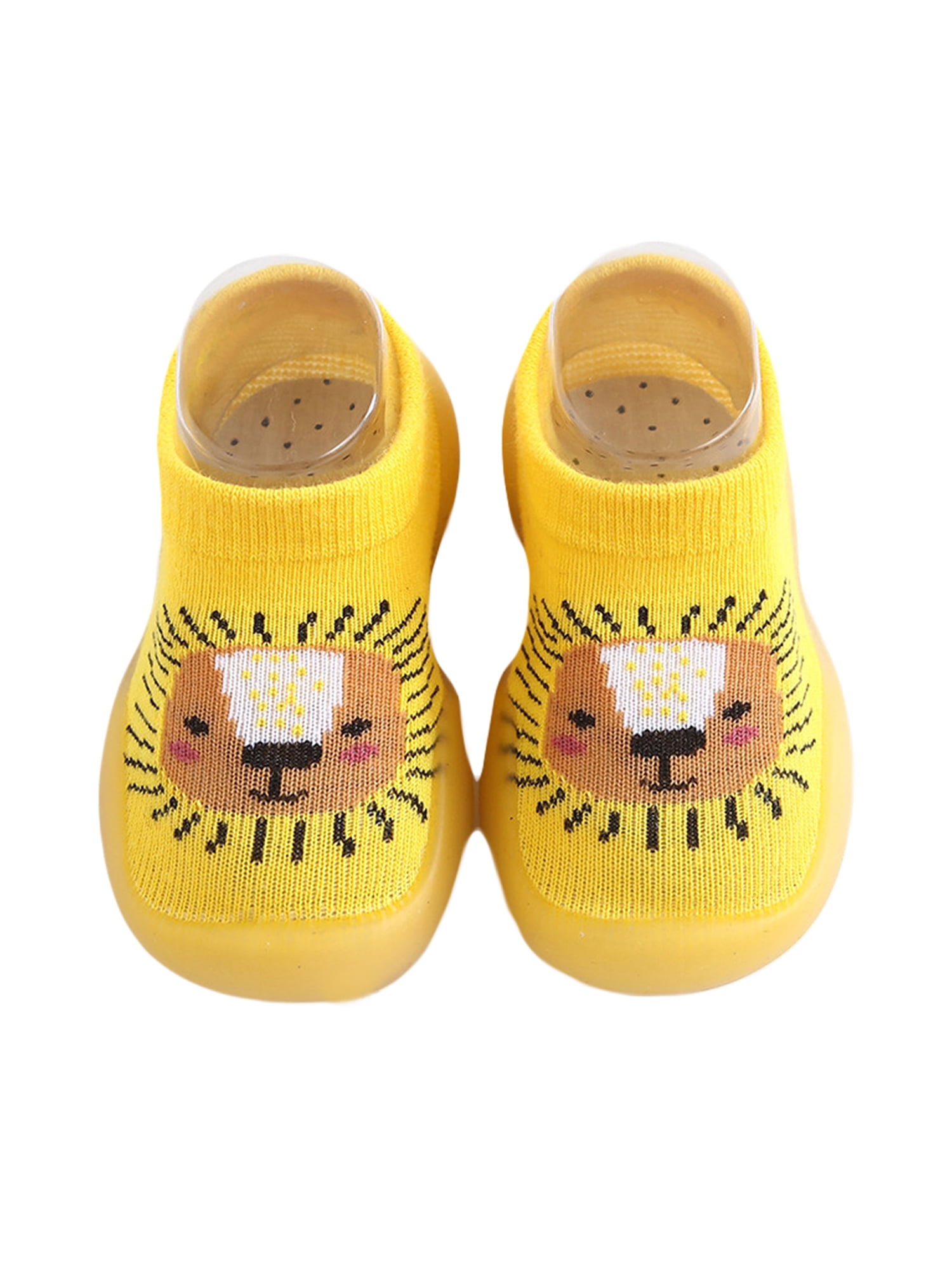 Jxzom Toddler Infant Baby Non-Slip First Walking Shoes, Soft Sole Cartoon Animal Infant Slip-on Sock Shoes For Girls Boys