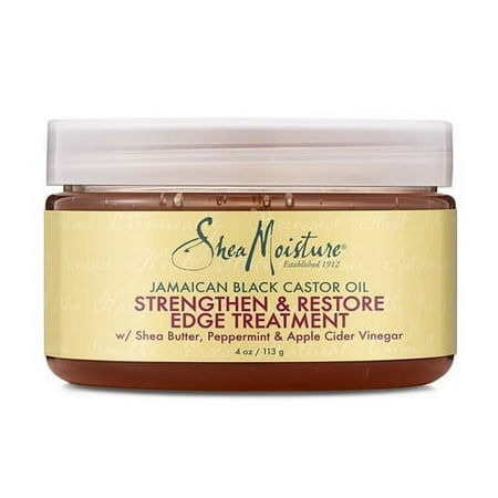 Shea Moisture Jamaican Black Castor Oil, Hair Strengthen and Restore Edge Treatment, 4 Oz, 6 Pack