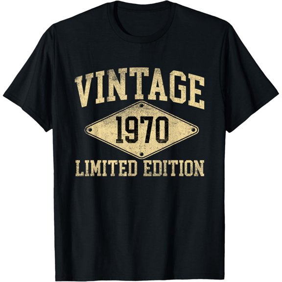 Vintage 1970 Limited Edition Year Of Birth Birthday T-Shirt