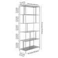 thumbnail image 6 of Evelyn&Zoe Cortland 34" Wide Rectangular Bookcase in Silver, 6 of 7