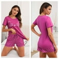 thumbnail image 6 of Short Sleeve Cotton Pajamas Sets for Women 2pc Women's Shorts Pajama Set Women's Cat Print Pajama Set Womens Summer Pajamas Sets Soft Loungewear Sets for Women, S-XXL, 6 of 13