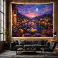 thumbnail image 6 of Sunset Town Square and Fountain Tapestry, 6 of 7