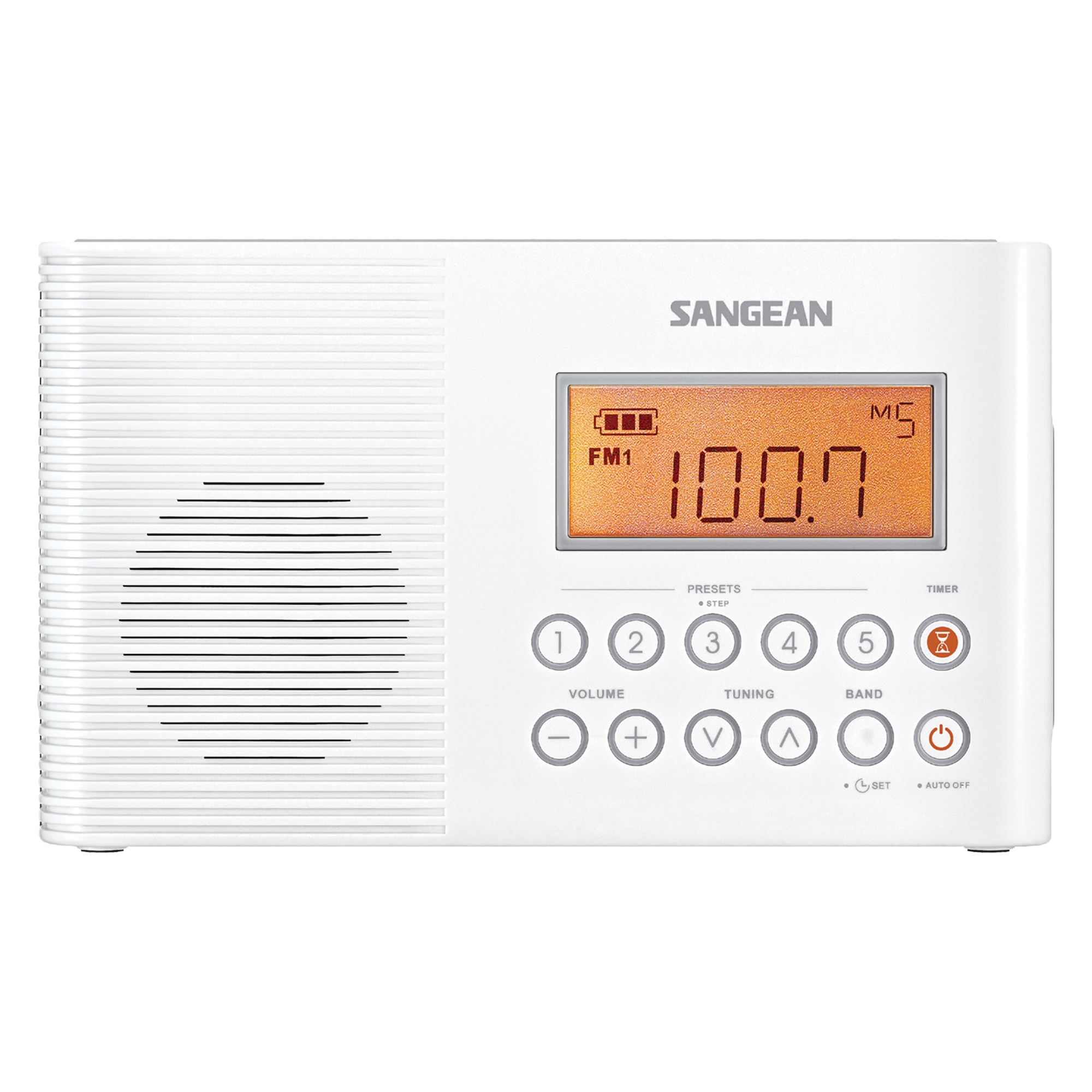 Sangean Portable AM/FM Radio, White, H201 - image 4 of 5