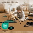thumbnail image 4 of ODIKA 4'x6' Tan Retro Space Motif With Planets Washable Area Rug Stars For Cosmic Ornamental Balanced Border Layout Pet Friendly, Non-Shedding for Bedroom, Reading Nook, 4 of 7