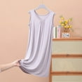 thumbnail image 2 of Midwennn Women's Summer Sleepshirt Nightgown Comfortable Round Neck Sleeveless Home Dress Loungewear Casual Basic Sleepwear for Women Oversized Pajama Shirt Nightshirts Women plus Size Sleeping Shirt, 2 of 4