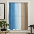 thumbnail image 4 of Blue Brown Semi Sheer Curtains Drapes for Living Room, Bedroom, French Doors Window 54 Inches Long, Gradient Wood Grain Farmhouse Country Rod Pocket Chiffon Curtain Drapery Voile Draperies Panel, 4 of 6