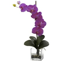 Nearly Natural Giant Pink Phalaenopsis Orchid Artificial Flower with Vase Arrangement