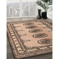 thumbnail image 3 of Ahgly Company Machine Washable Indoor Square Traditional Chestnut Brown Area Rugs, 6' Square, 3 of 7