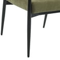 thumbnail image 5 of Christopher Knight Home Industrial Upholstered Armchair with Black Metal Frame, Olive Green, Set of 2, 5 of 8