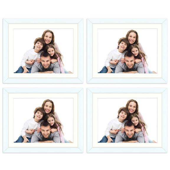 Traceease Small Wall Hanging Picture Frame Wooden Frames For Table TopWhitePhoto Frame-10x12inches - Pack of 4
