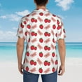 thumbnail image 6 of Daiia Strawberry Hawaiian Shirt for Men Gentle Cotton Regular Short Sleeve Casual-3X-Large, 6 of 9