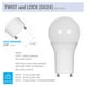 thumbnail image 3 of Bombillas LED GU24 A19, 9,5 W, 800 lm, 2700 K, regulables (paquete de 4 unidades), 3 of 6