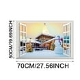 3D Christmas Wall Sticker Snowman Wall Sticker Removable Mural Decals