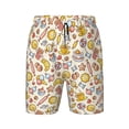 thumbnail image 6 of Rocae Coffee Donuts for Teen Beach Trunks Boys Swim Trunks with Compression Liner Quick Dry Board Shorts, 6 of 8