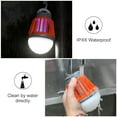 thumbnail image 2 of Enkeeo 2-in-1 Camping Lantern Bug Zapper Tent Light - Portable IPX6 Waterproof Mosquito Killer LED Lantern with 2000mAh Rechargeable Battery, Retractable Hook, Removable Lampshade（Orange）, 2 of 5