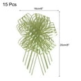 thumbnail image 2 of 15pcs 6 Inch Organza Large Pull Bow Gift Wrapping Bows Ribbon Chiffon Yarn Grass Green for Christmas, 2 of 6