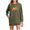 Army Green, variant on Women's Casual Long Sleeve Sweatshirt Dress Comfy Crew Neck Dress Tunic Loose Fit Oversize Drop Shoulder Top with Pockets Juniors Cute Pumpkin Blouses,Black,3X-Large