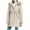 Beige#1, variant on Women's Hooded Thicken Coat with Detachable Faux Fur Trim Long Down Parka Jacket Winter Warm Casual Jacket