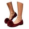 thumbnail image 5 of Jamicy Women's Casual Shoes Casual Summer Flock Mary Jane Ballet Flat Dressy Work Office Flat Shoes with Soft Sole, 5 of 9