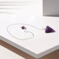 thumbnail image 4 of 2x Cono De Adivinación De Péndulo De Piedra Natural De 6 , Regalo De Joyería De Cristal Morado, 4 of 7