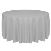 Ultimate Textile (2 Pack) Faux Burlap - Havana 132-Inch Round Tablecloth - Basket Weave, Silver Grey