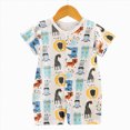 thumbnail image 2 of KPOPLK 3M 6M 9M 12M 18M 24M Baby Boy Romper Unisex Short Sleeve Jumpsuit Playsuit Bodysuit with Letter Print Soft Clothes One-Piece Size 18-24 Months,Light Yellow, 2 of 4