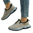 thumbnail image 3 of Xiaoxatg Women's Casual Shoes Large Size Outdoor Walking On Soft Soled Stylish Footwear Designed for All Seasons 6.5 Khaki, 3 of 7