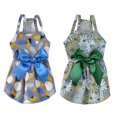 thumbnail image 1 of 2 Pieces Dog Dress Girl Bowknot Floral Dress Cute Rosette Dog Sundress Dog Princess Dresses for Small Pet Puppy Dogs and Cats (Flower Pattern,L), 1 of 9