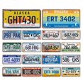 thumbnail image 2 of Placa de matrícula de coche vintage de EE. UU., letrero de hojalata de metal de Alaska, Miami, Kansas, placa de metal retro para bar, cafetería, garaje, club, decoración de pared del hogar, 2 of 5