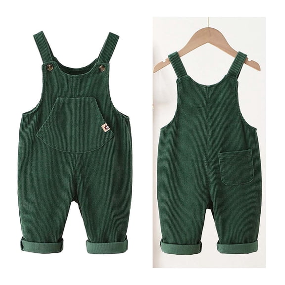 Girls' Overalls Wide-Leg Corduroy Overalls Sleeveless Dungarees Baby Girl Outfits 6-12 Months