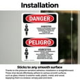 thumbnail image 3 of (2 Pack) Asbestos Cancer Lung Disease Bilingual OSHA Danger Sign, 3 of 7