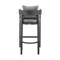 thumbnail image 5 of Armen Living Menorca Outdoor Patio Counter Height Bar Stool in Aluminum with Grey Cushions, 5 of 7