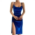 thumbnail image 2 of Fankiway Mode Femmes Décontracté Camisole Sans Manches Sexy Col Rond Robe Pull Unie Robes d'Été pour Femmes Liquidation Robes Femmes Grande Taille Liquidation, 2 of 7