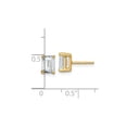 thumbnail image 2 of 2.00 Carat (Ctw VS1-VS2, F) Certified Lab Grown Diamond Solitaire Stud Earrings 14K Yellow Gold for Women, 2 of 5