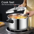thumbnail image 3 of Pressure Cooker, 304 Stainless Steel Kitchen Pressure Cooker with Non Stick Coating, Rapid Cooking Safe Explosion Proof Small Cooking Pot Compatible with Gas Stove Induction Cooker, 3 of 7