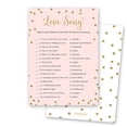 thumbnail image 4 of Love Song Match Bridal Shower Game -  Faux Gold Glitter on Pink - 24 Cards, 4 of 4