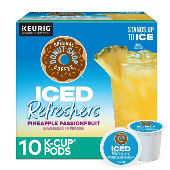 The Original Donut Shop, Iced Refreshers Pineapple Passionfruit Flavor K-Cup Pods, 10 Count (Pack of 2)