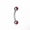 Red, variant on Stainless Steel Zircon Glitter Piercing Barbell Lip Eyebrow Ring Eyebrow Nail-Red