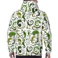 thumbnail image 5 of Hoodies for Men - Bohemian Gecko Lizard Green Long Sleeve Comfrt Men'S Fashion Hoodies & Sweatshirts, Sweatshirts for Men Hoodies Pullover Clothing Clothes with Pouch, 5 of 7