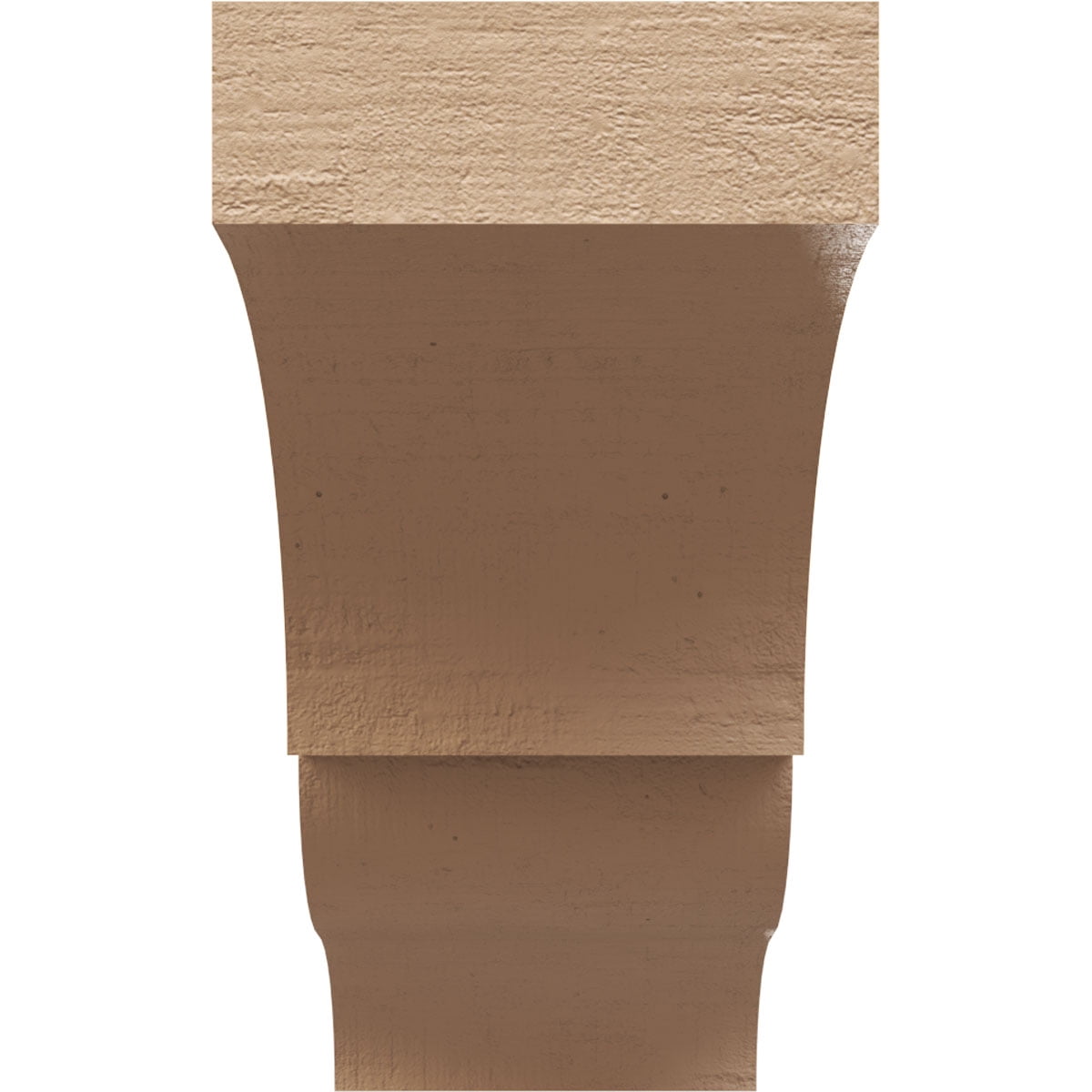 6"W x 18"D x 12"H Classic Asheboro Rough Cedar Woodgrain TimberThane Corbel, Primed Tan