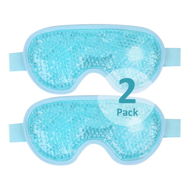 Mascarilla refrescante NEWGO para ojos hinchados Cold Pack, azul, paquete de 2