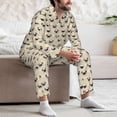thumbnail image 7 of Salouo Pug Dog Face Print Button-Front Long Sleeve Pajama Set for Men, Soft 2Pjs Men's Long Sleeve Sleepwear-Large, 7 of 7